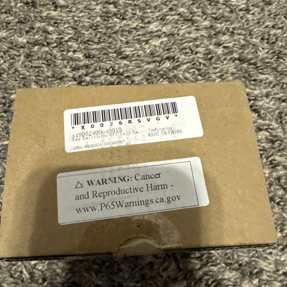 Key Switch Lock On/Off Exit Switch SPST Panel Mount with 2 Key Sealed