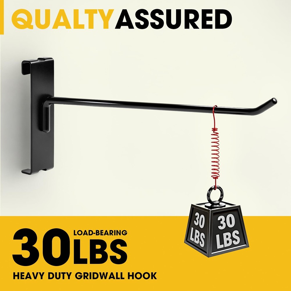 Gridwall Hooks 2/4/6 Inch 60 Pack Grid Wall Hooks Grid Panel Hooks and Hanger...