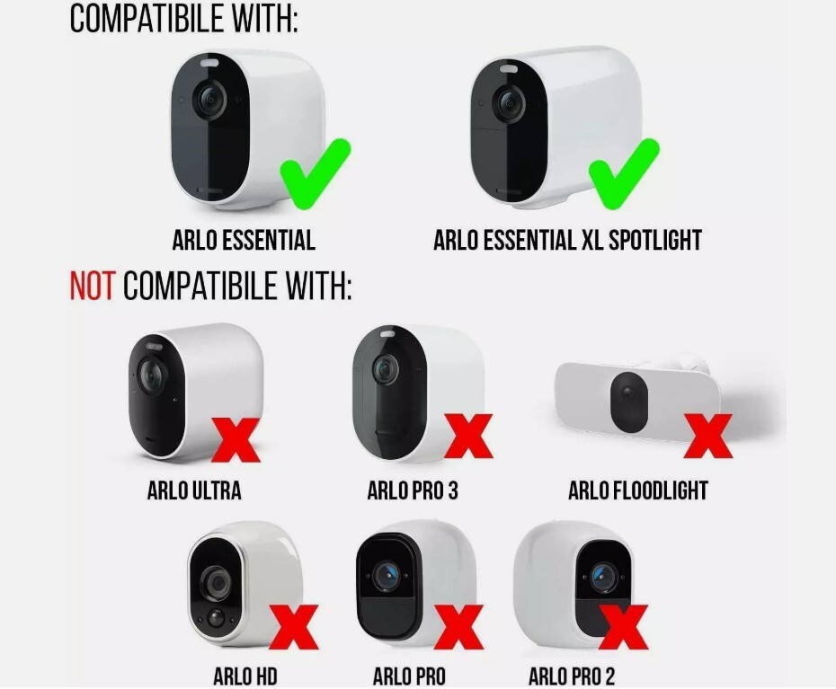 Solar Power Panel for Arlo Essential Camera Weatherproof Outdoor (3 Pack)