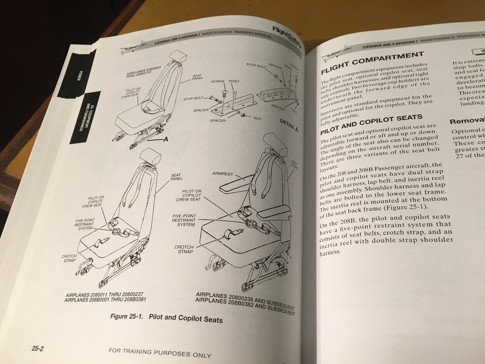 Cessna 208 & 208B Maintenance Training Manuals, a 2 Vol. Set