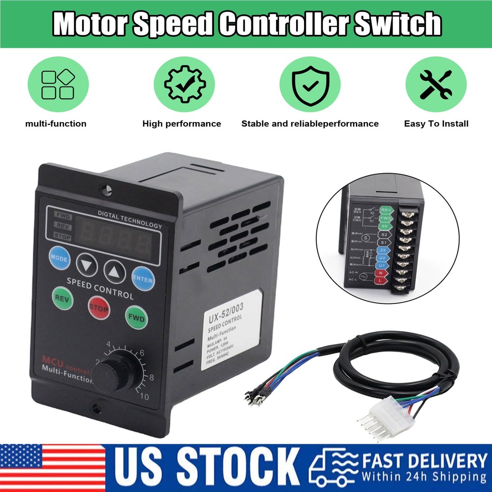 AC 110V Motor Speed Controller Digital Speed Governor Motor Speed Controller