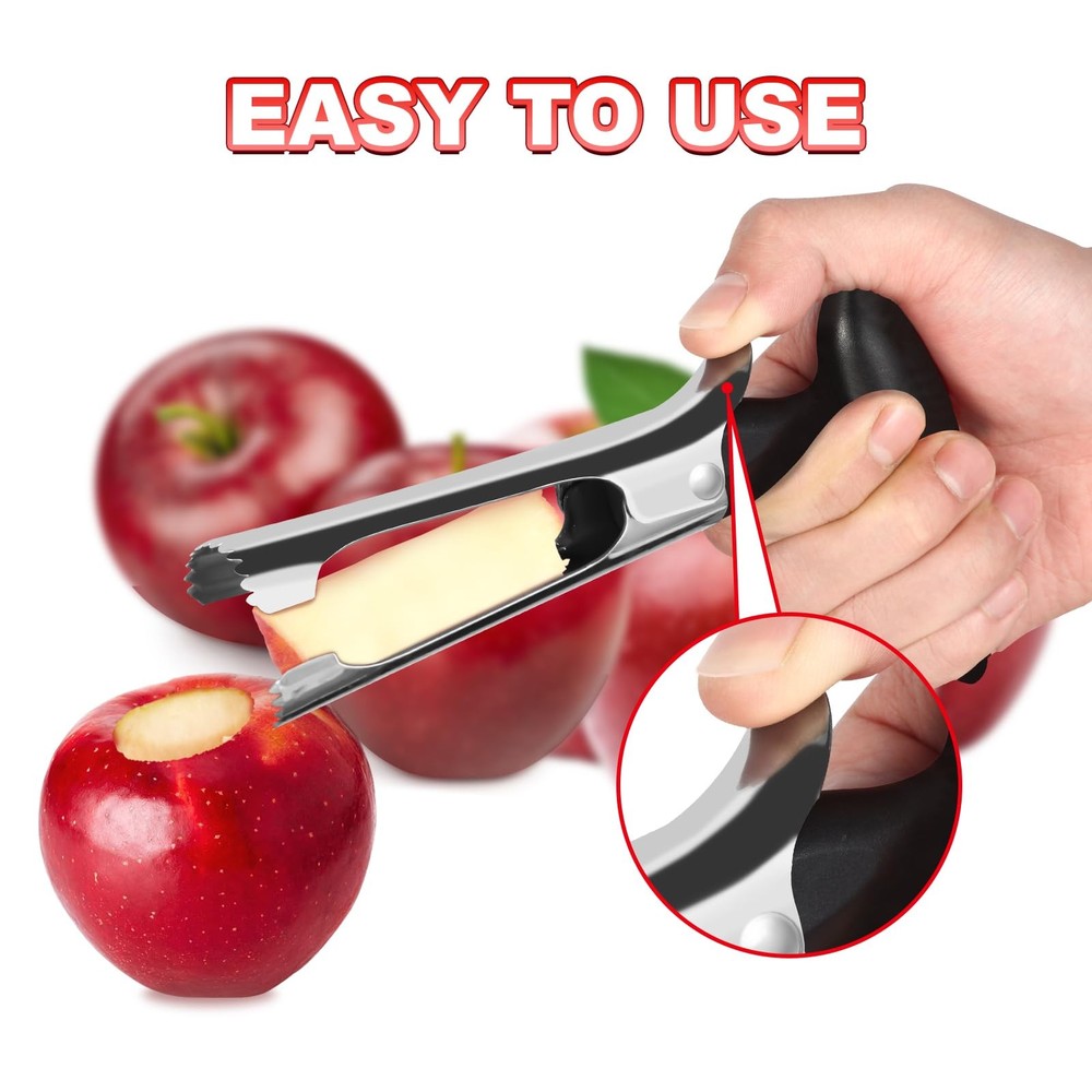 Apple Corer Tool with Sharp Serrated for Pears，Premium Apple Core Remover ，Ea...