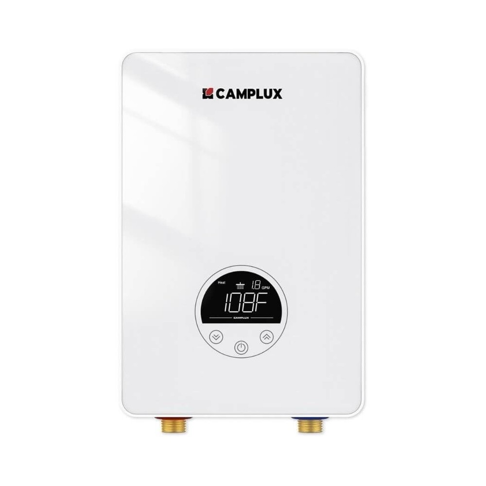 Camplux 4.5Kw Electric Tankless Water Heater Instant Hot Water, Led Display TE05