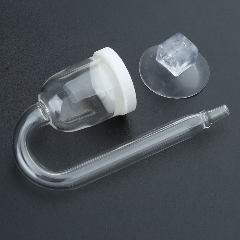 for CO2 Diffuser Clear Glass Atomizer for Aquarium Planted for Tank Tiny