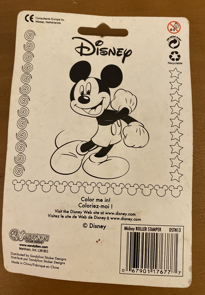 Disney Mickey Mouse Roller Stamper RARE