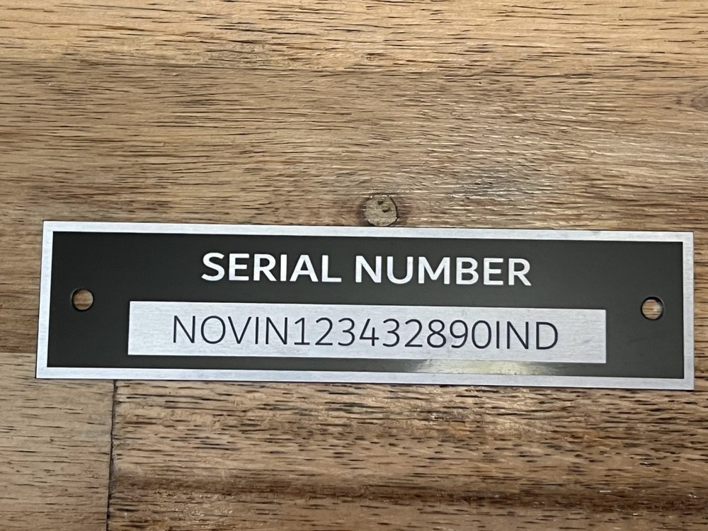 Personalized for restoration PLATE DATA TAG Heavy Duty 2 fasteners includ.