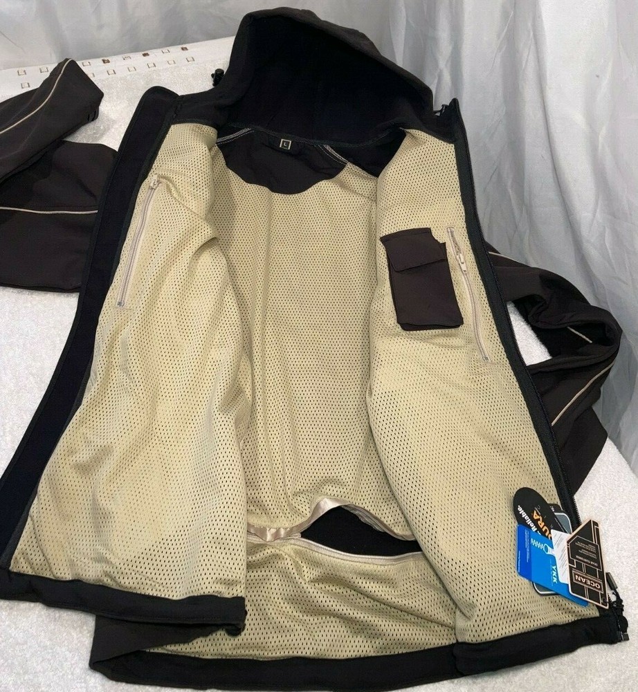 Ocean Abeko Mens Thor Black Softshell Water & Wind Resistant Jacket Large