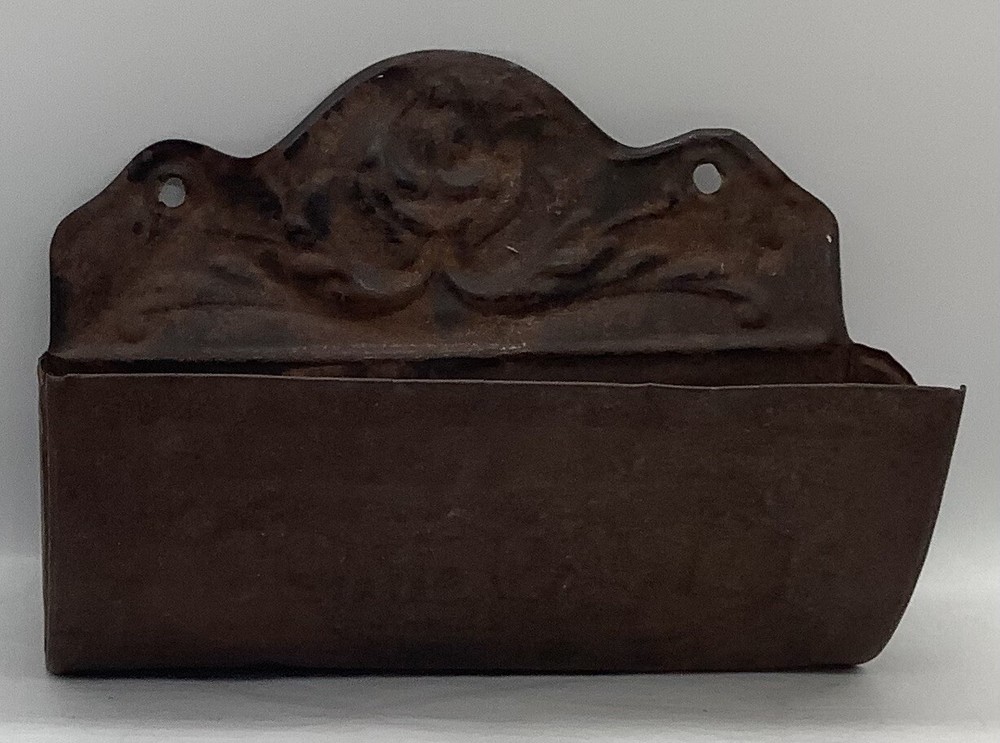 Antique Hanging Tin Comb Case