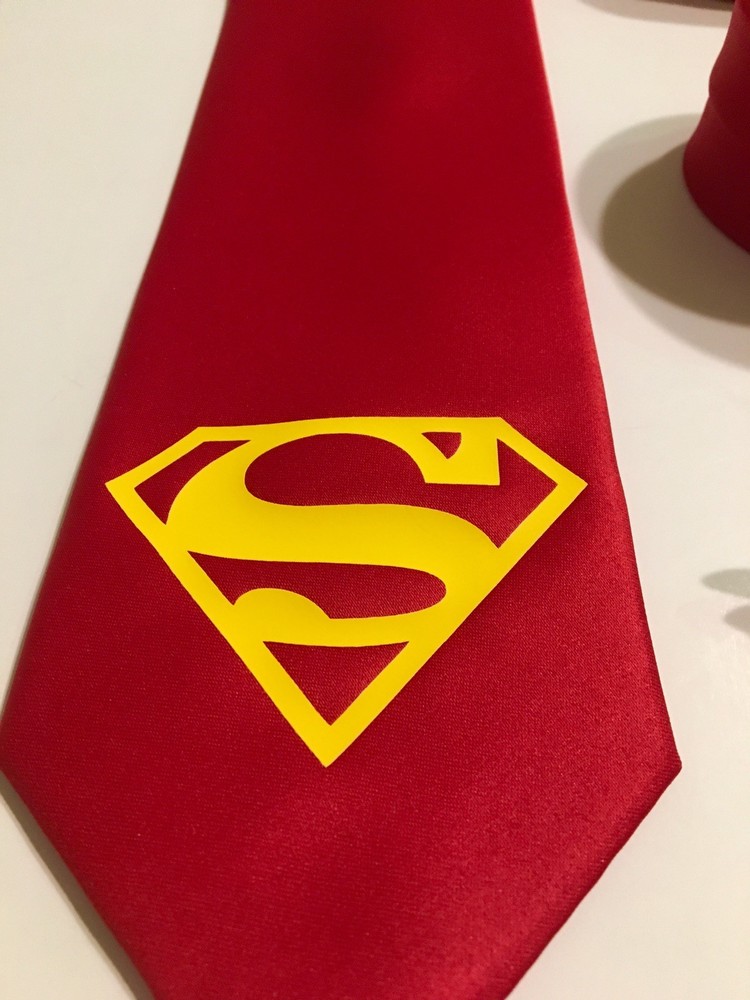 Superhero Necktie, Red Tie, New