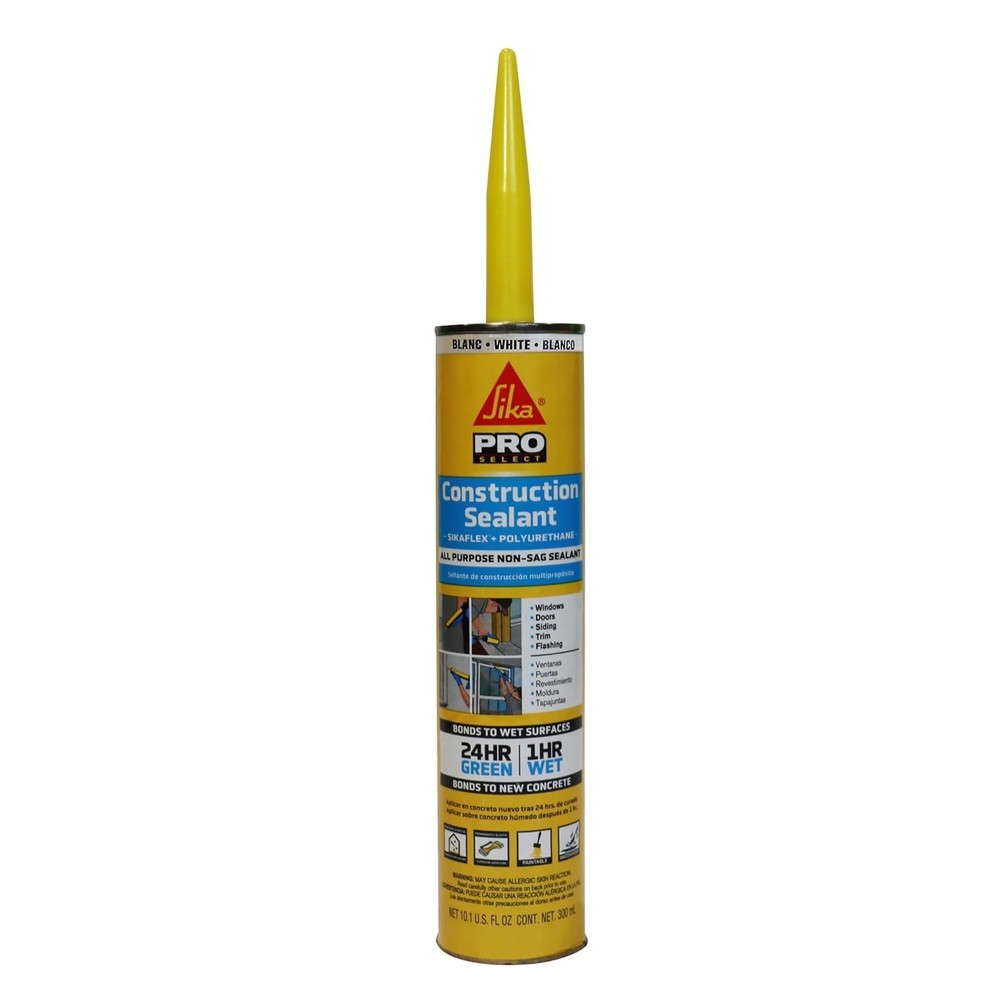 Precision White Construction Sealant - 10.1 oz Multi-Surface, Quick-Dry Formula