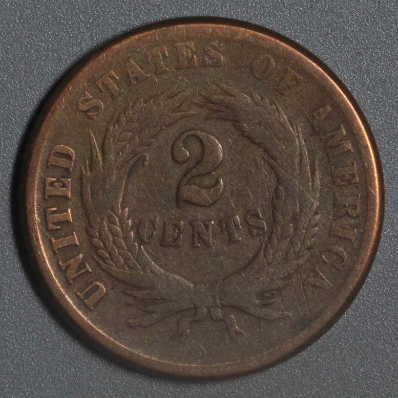 1864 Two Cent Piece 2¢ - G Good dbkjA