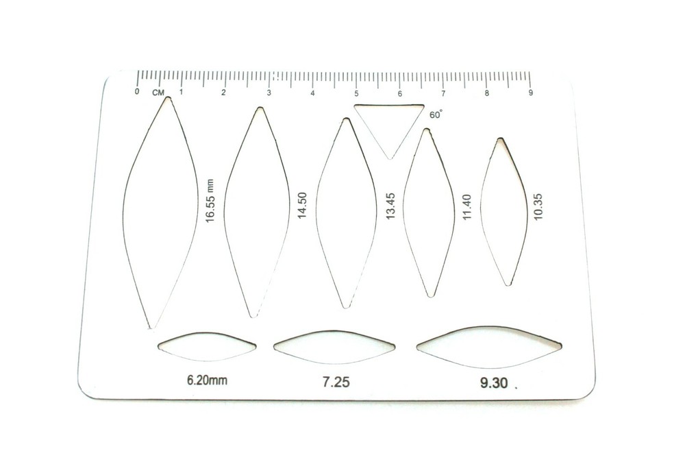 Castroviejo Caliper Ruler Template Guide 3-Pack Surgical Instruments NEW
