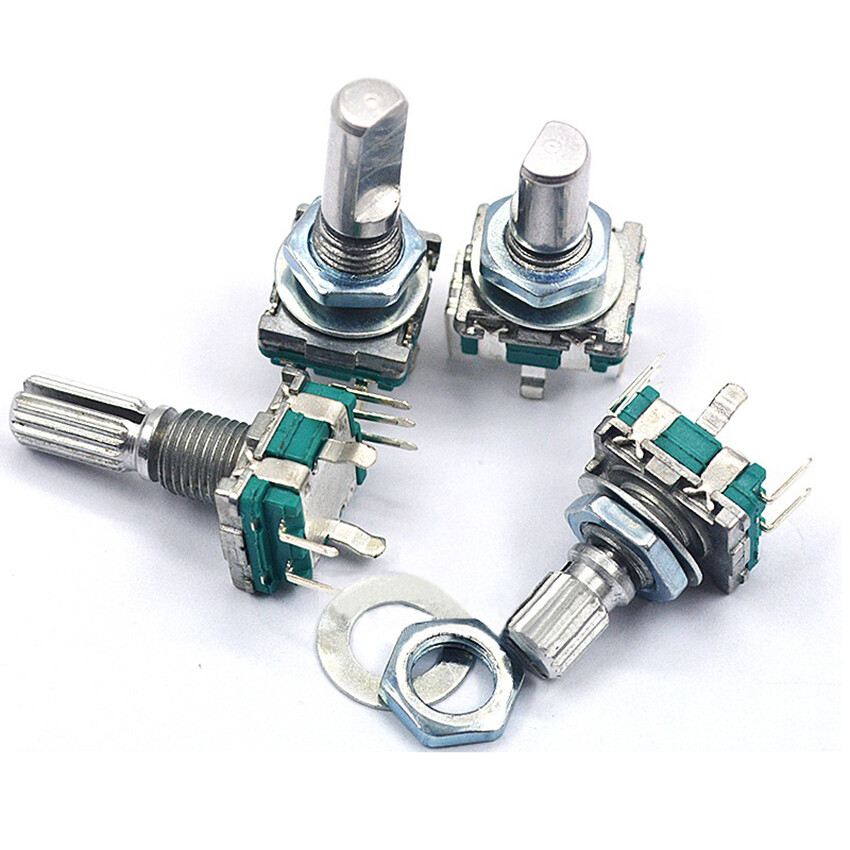 Rotary Encoder Digital Push Button Switch Audio Potentiometer Shaft 15mm/20mm
