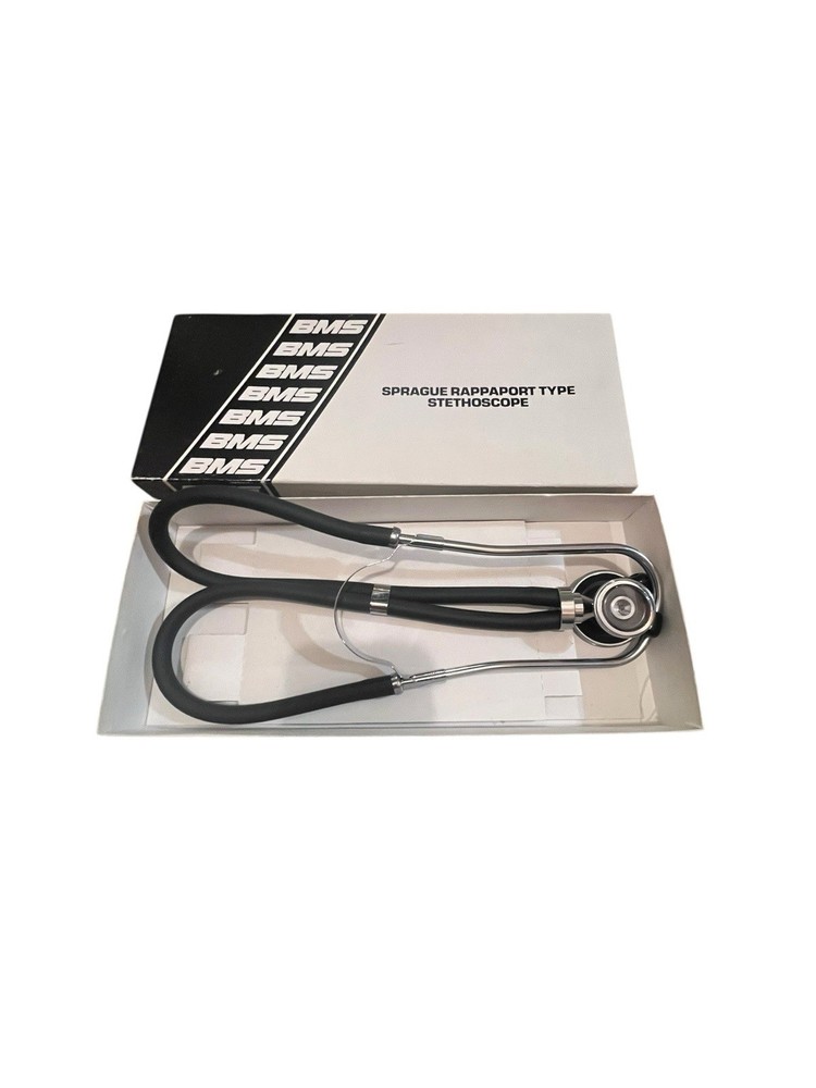 Sprague Rappaport type Stethoscope with accessories. Black