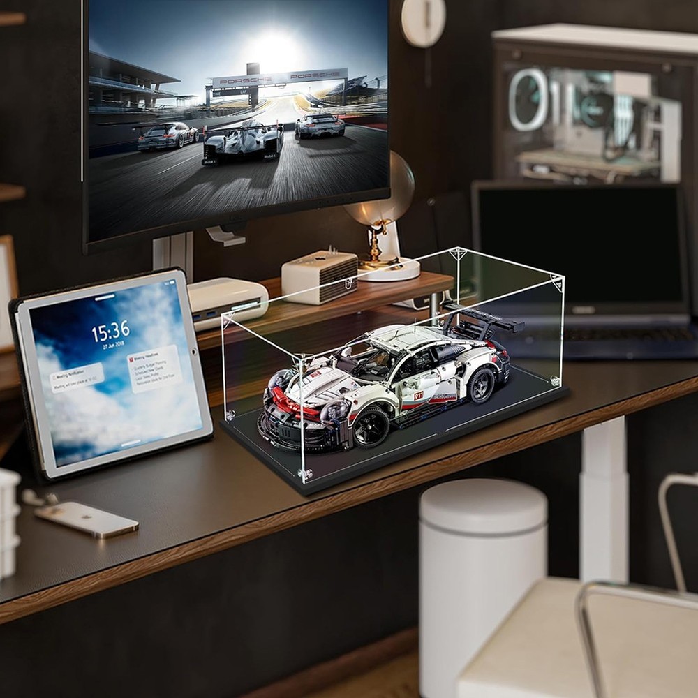 Acrylic Model Car Display Case 1: 24 Scale Diecast Display Boxes with Black Base