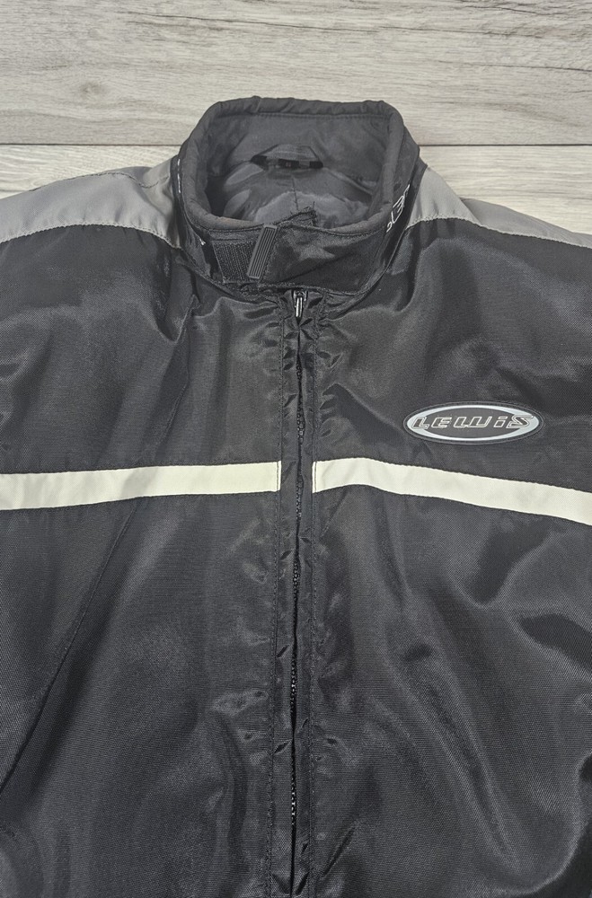 Lewis Motorcycle Jacket Textile Unisex Black/Grey Size S
