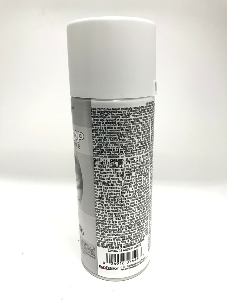 Duplicolor CWRC798 MATTE ARCTIC WHITE CustomWrap - EZ Peel Technology - 11oz