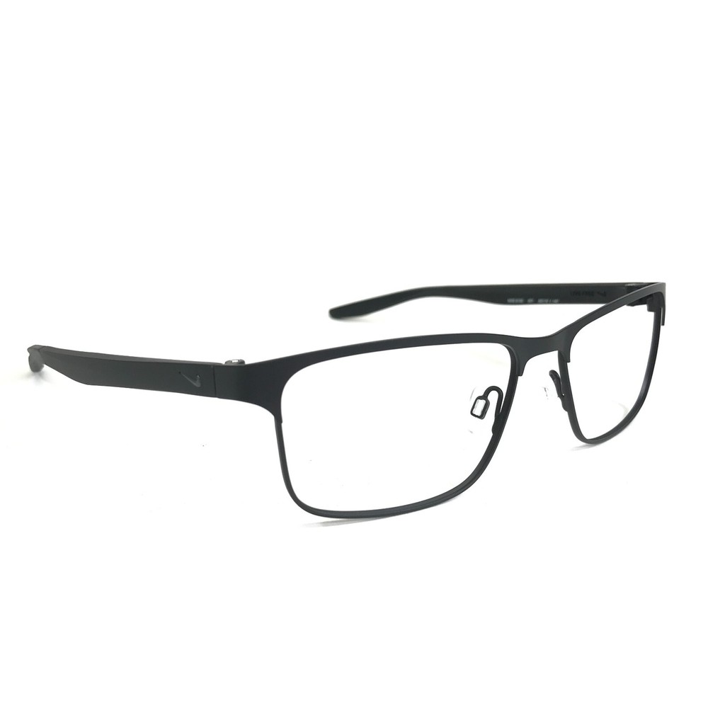 Nike Eyeglasses Frames 8130 001 Black Rectangular Full Rim 56-16-140