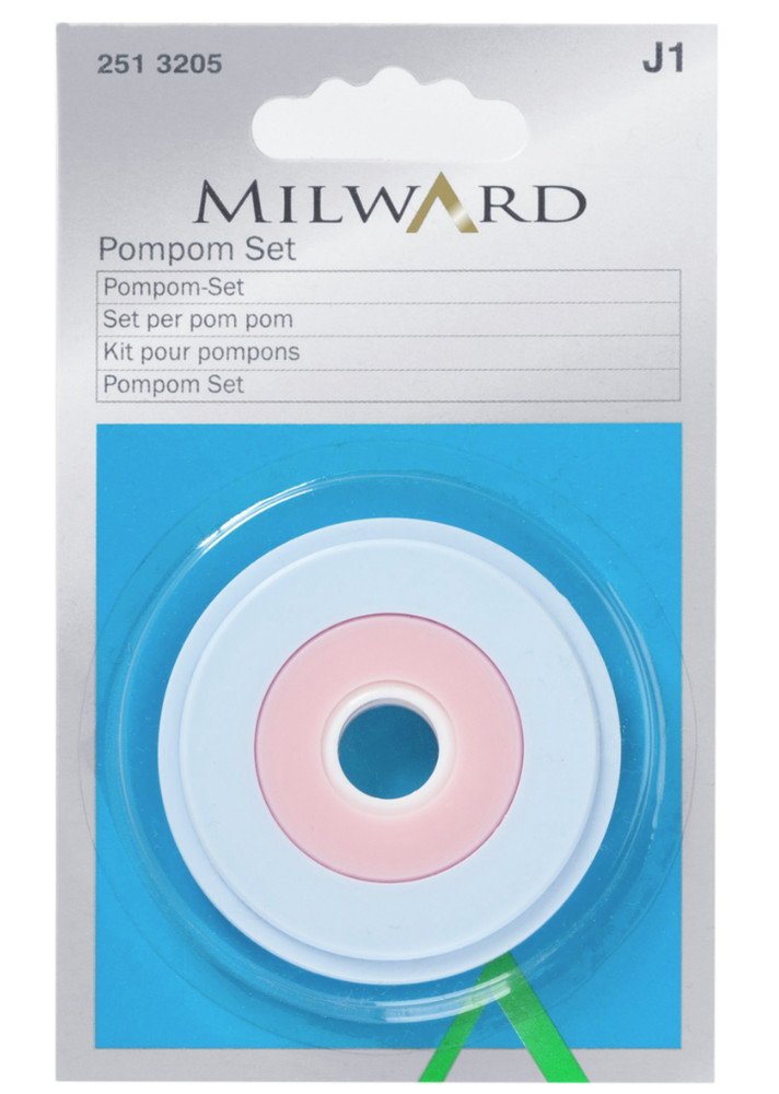 Pompon Set for 3 Sizes Assorted Colours Milward Coats