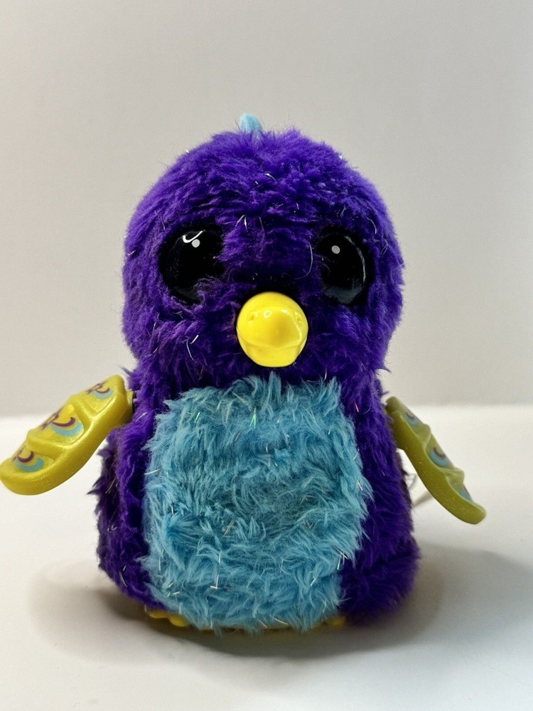 SPIN MASTERS HATCHIMAL BLUE BIRD WITH GREEN WINGS & BEAK INTERACTIVE Works Great