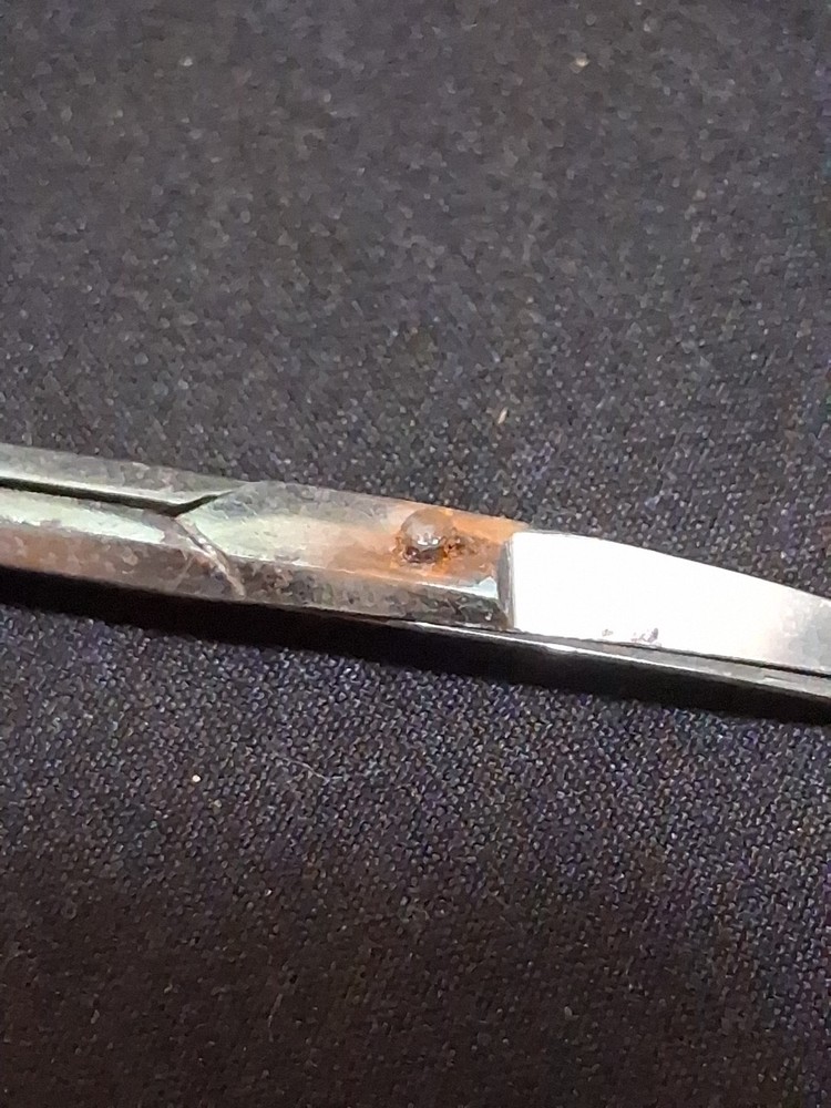 Antique 800 Silver Sewing Scissors Curved Blade Sharp