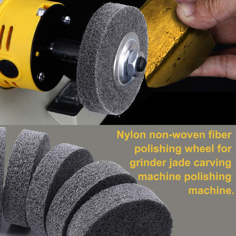 5Pcs 3 Inch Fiber Buffing Wheel, Deburring Wheels Quick Changed Replacement Buff