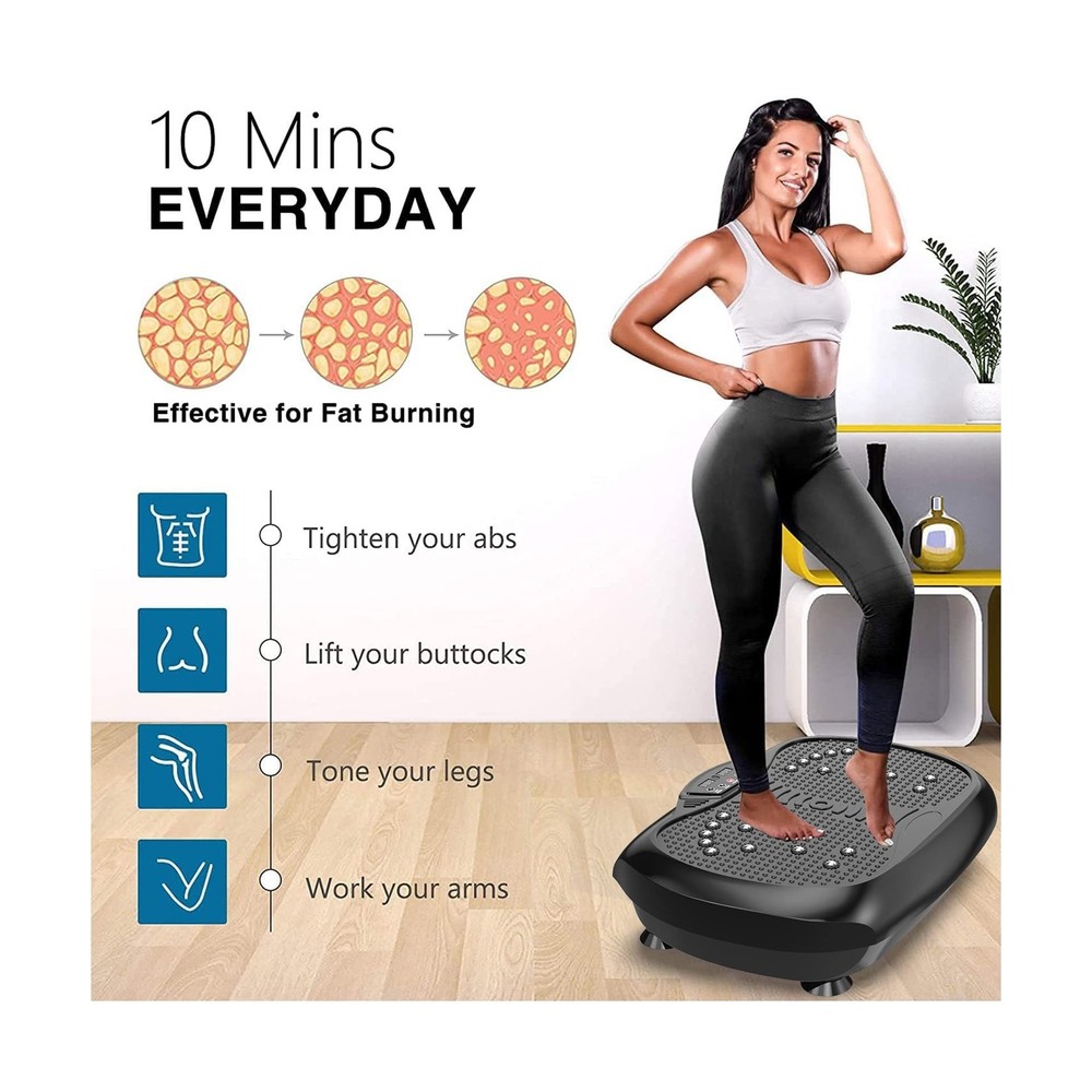 Vibration Plate Exercise Machine - Whole Body Workout Vibration Platform Lymp...