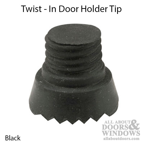 Door Holder Replacement Tip - Twist In - Black