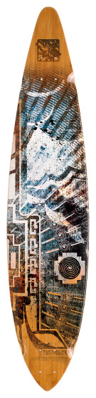 Trurute Harpy Eagle Pin Tail Longboard (Complete Deck)