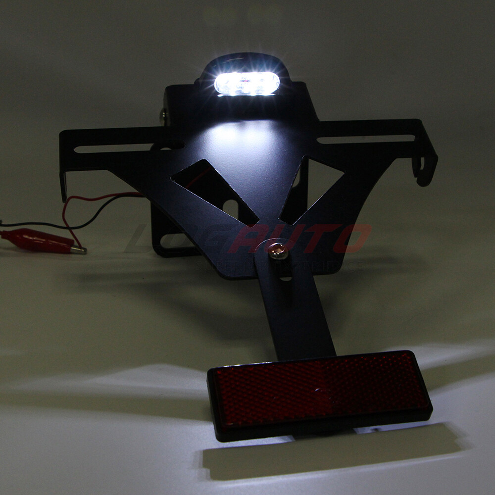 Adjustable License Plate Bracket Mount Universal Motorcycle Tail Light Holder