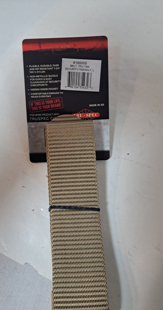 Tru-Spec Belt, Tru tan Security Friendly, Medium - 4164005