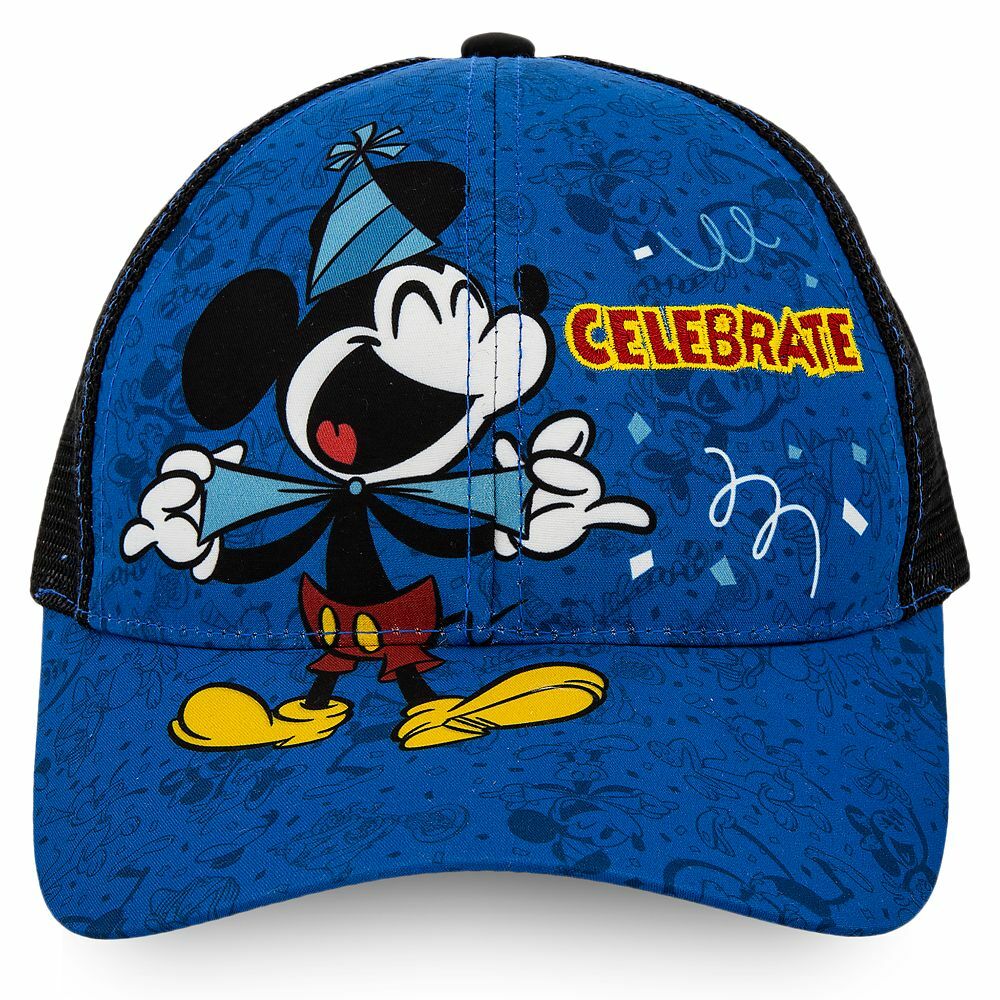Disney Authentic Mickey Mouse 90th Anniversary Hat Cap Kids One Size Adjustable