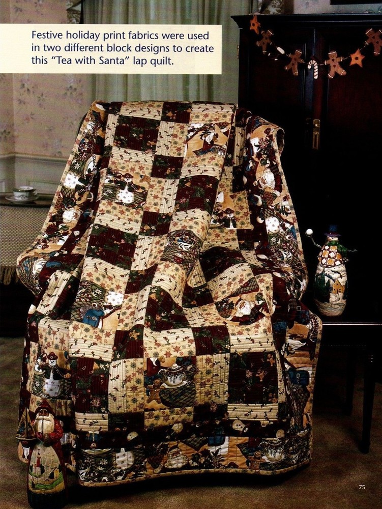 Santa And Company Quilt Pattern Pieced HW