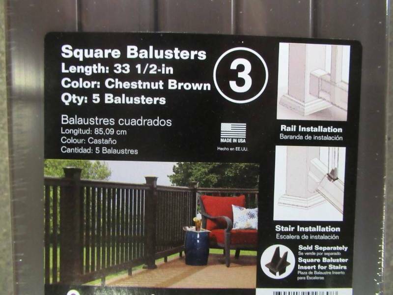 Fiberon Homeselect Chestnut Brown Composite Deck Balusters - 33.5" - 60 (12 pks