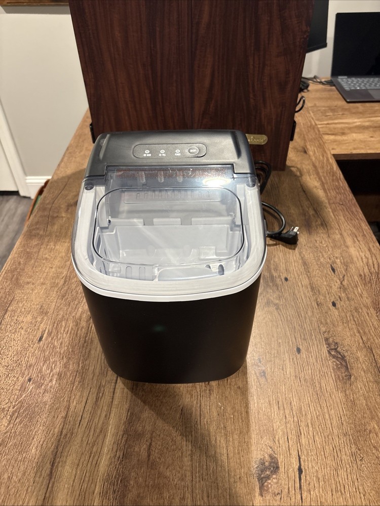 Cowsar HZB-12/H Compact Portable Top Load Ice Maker Black Ice Machine