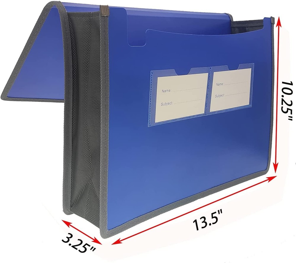 Premium Quality Plastic Expanding File Folder Document Organizer, 3.5" Expans...
