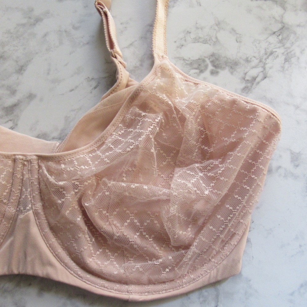 Chantelle Bra 38DDDD Blush Rose Norah Chic Underwire Back Closure