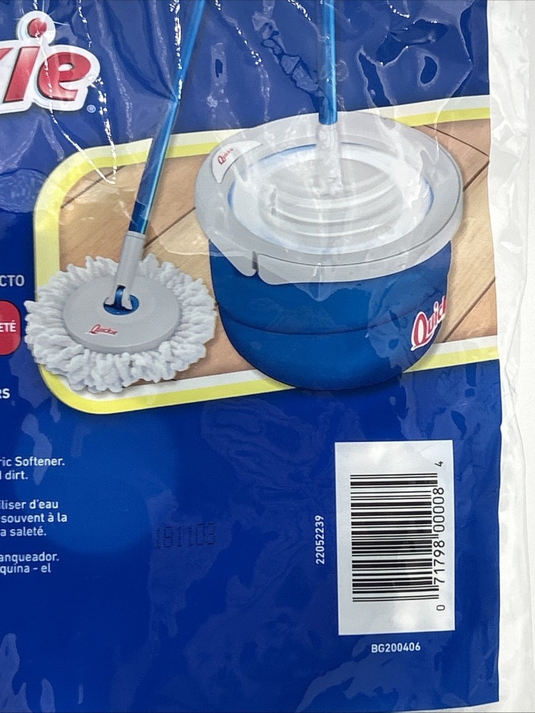 Quickie Water Compact Spin Mop Refill Floor Cleaning System Microfiber Clean
