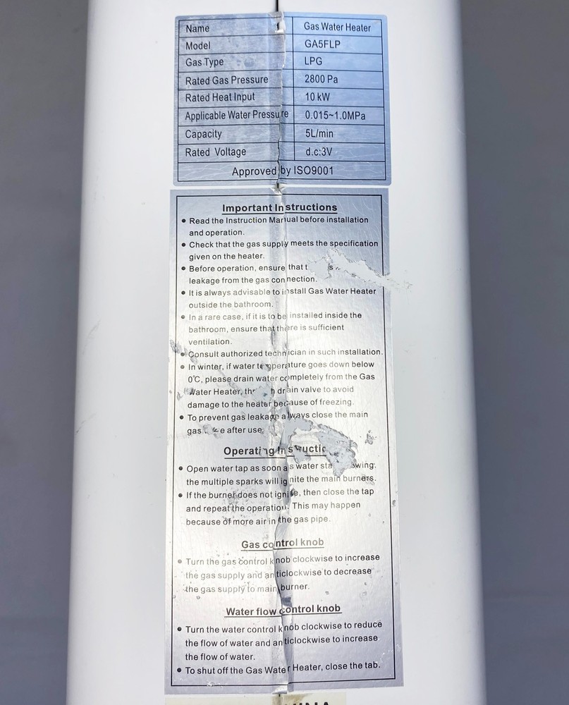 Marey GA5FLP 1.32 GPM, 34120 BTUs Propane Gas Tankless Water Heater