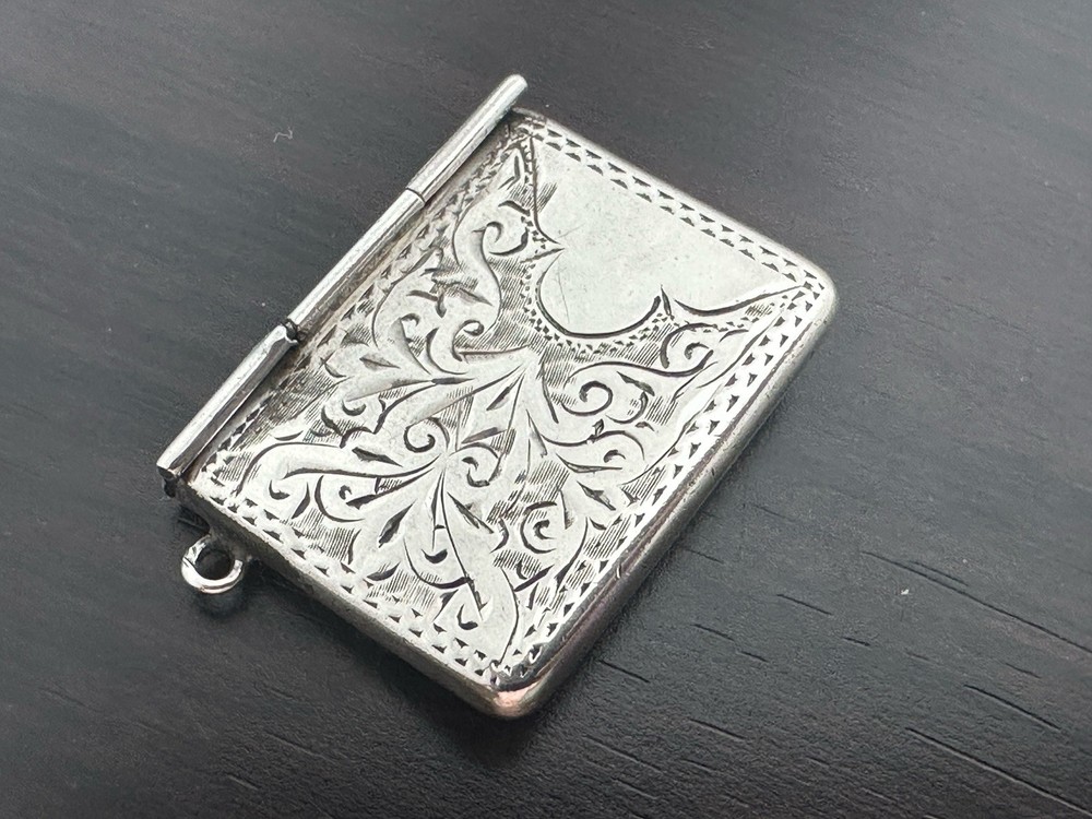 Antique Solid Silver Envelope Stamp Case c.1904