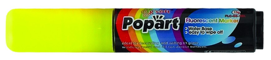 Neon Marker, Deluxe Plus, Yellow (12 Each)