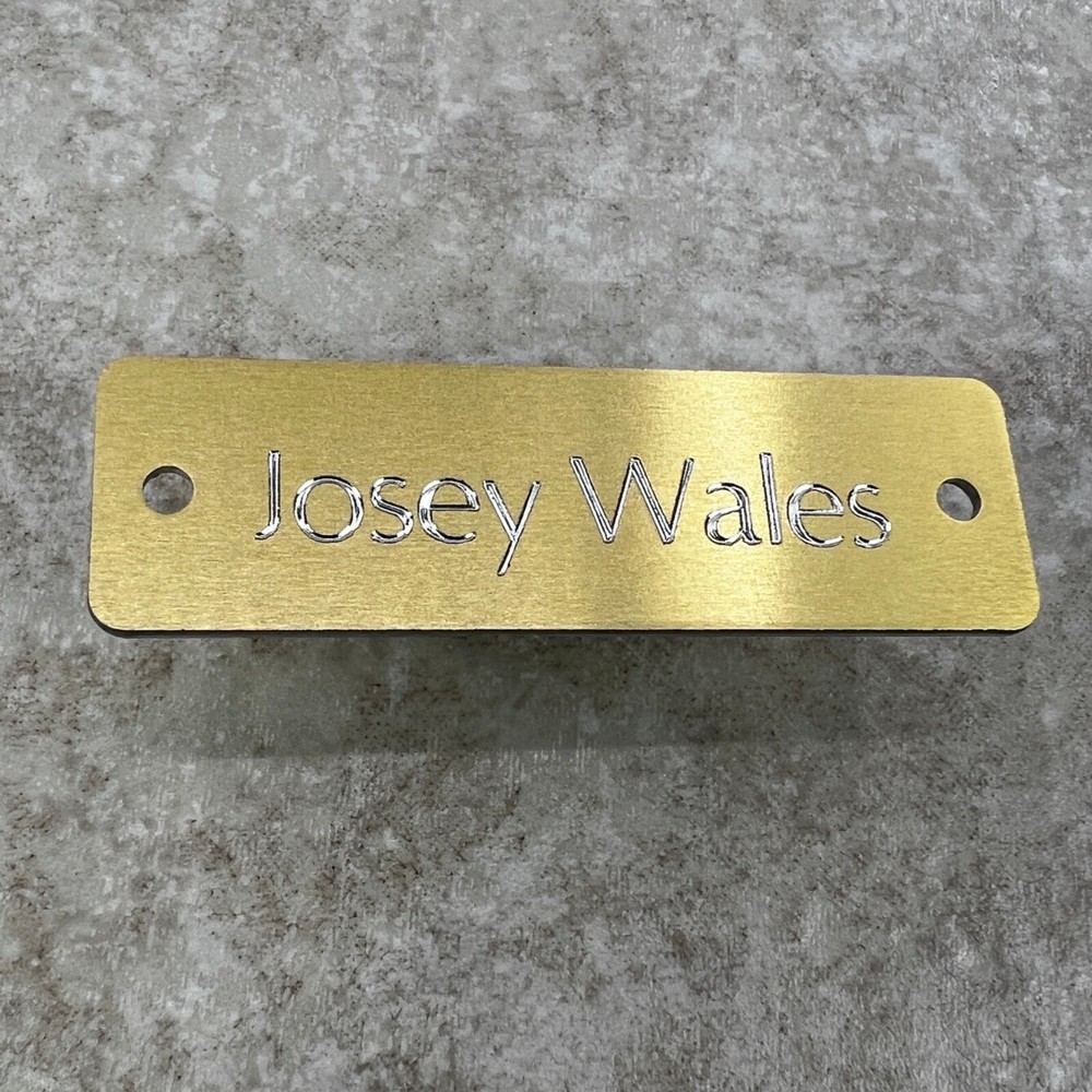 Custom Engraved Tags Personalized NAME PLATE Tags NAME PLATE BLACK GOLD MEDIUM