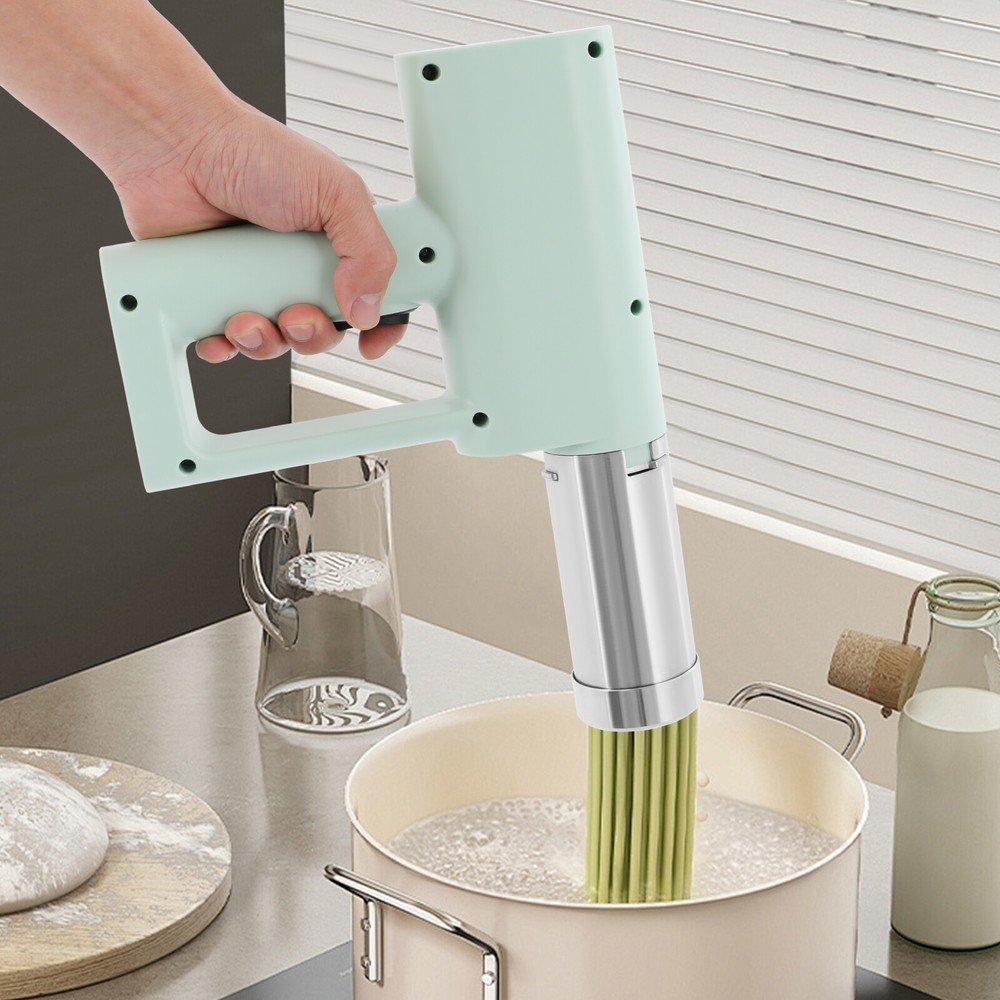 Green Electric Pasta Maker Kitchen Pasta Machine Portable Handheld Pasta Maker