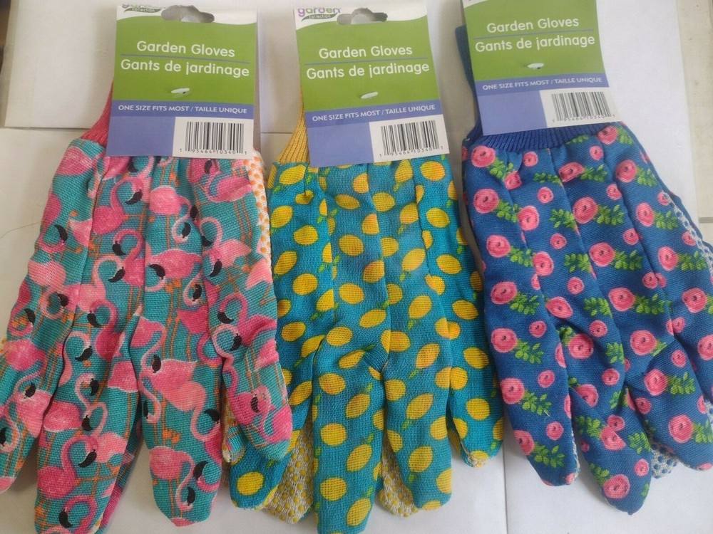 Garden Gloves Spring Time Theme Garden Collection One Size Fits Most Assorted