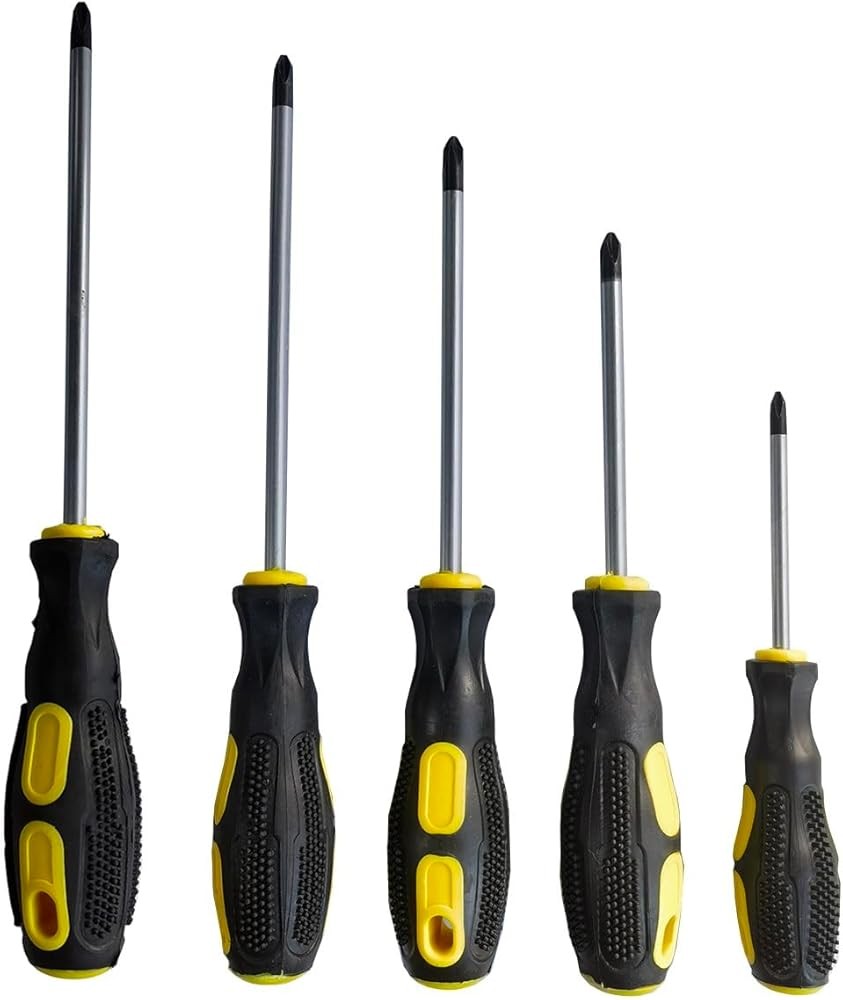 Screwdriver Set with Magnetic Tips, Soft Ergonomic Grip of
