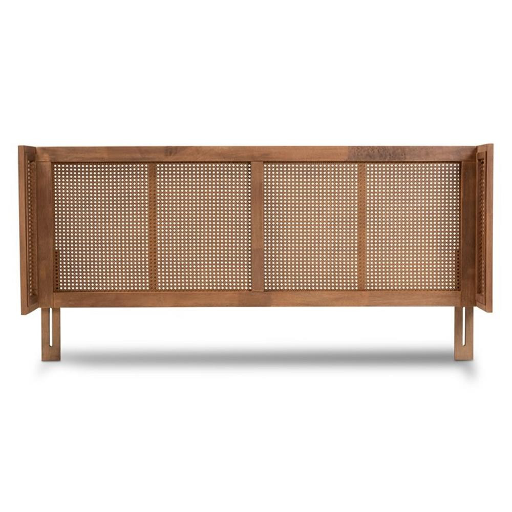 Baxton Studio Rina Full Size Ash Brown Finished Wood Headboard