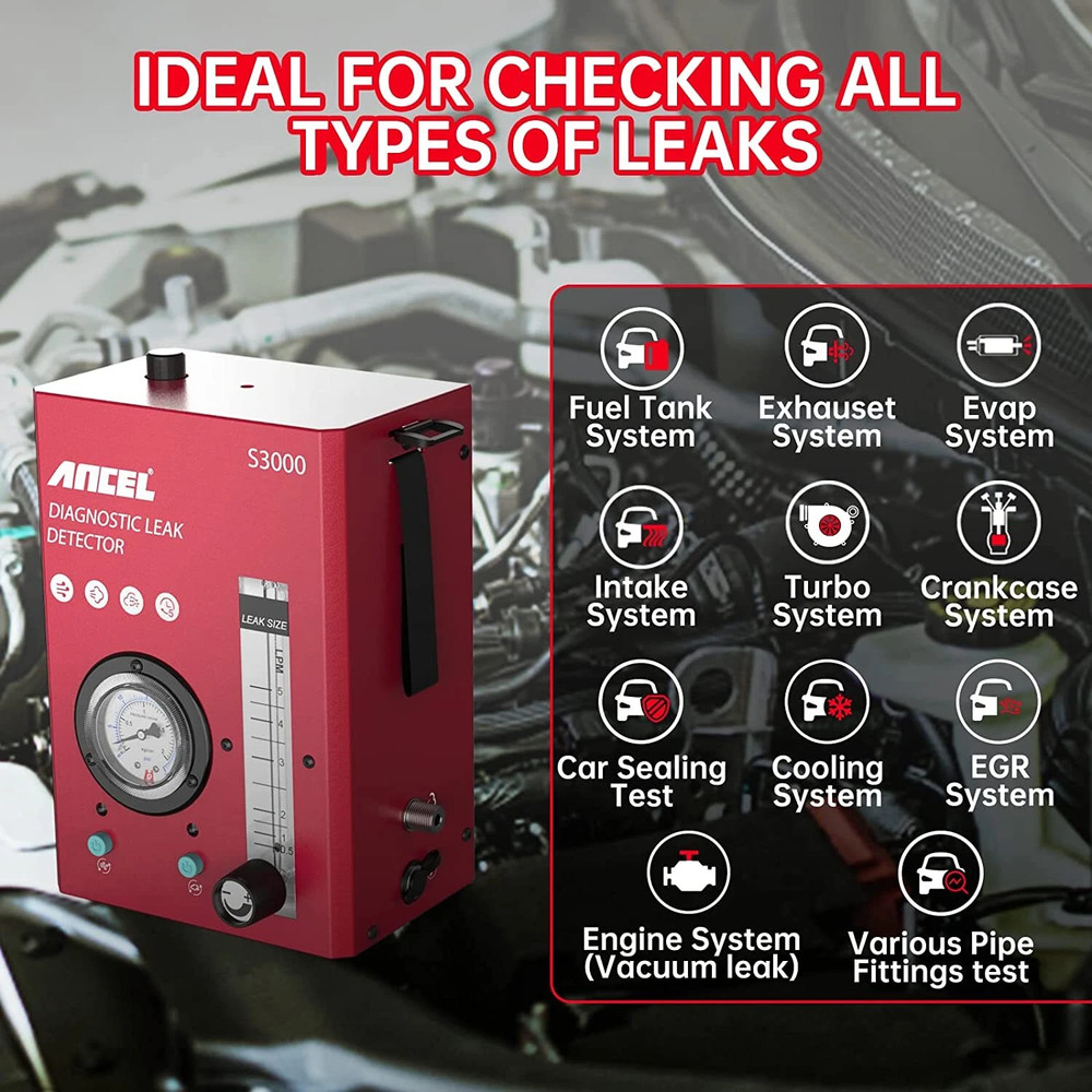 Auto EVAP Smoke Machine Diagnostic Vacuum Leak Detection Tester Ancel S3000
