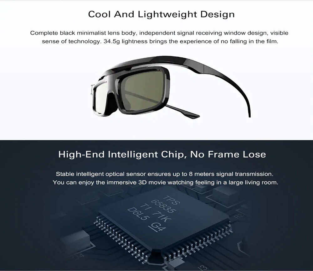Fengmi Formovie Fast Refresh Rate Of Shutter Type 3D Glasses