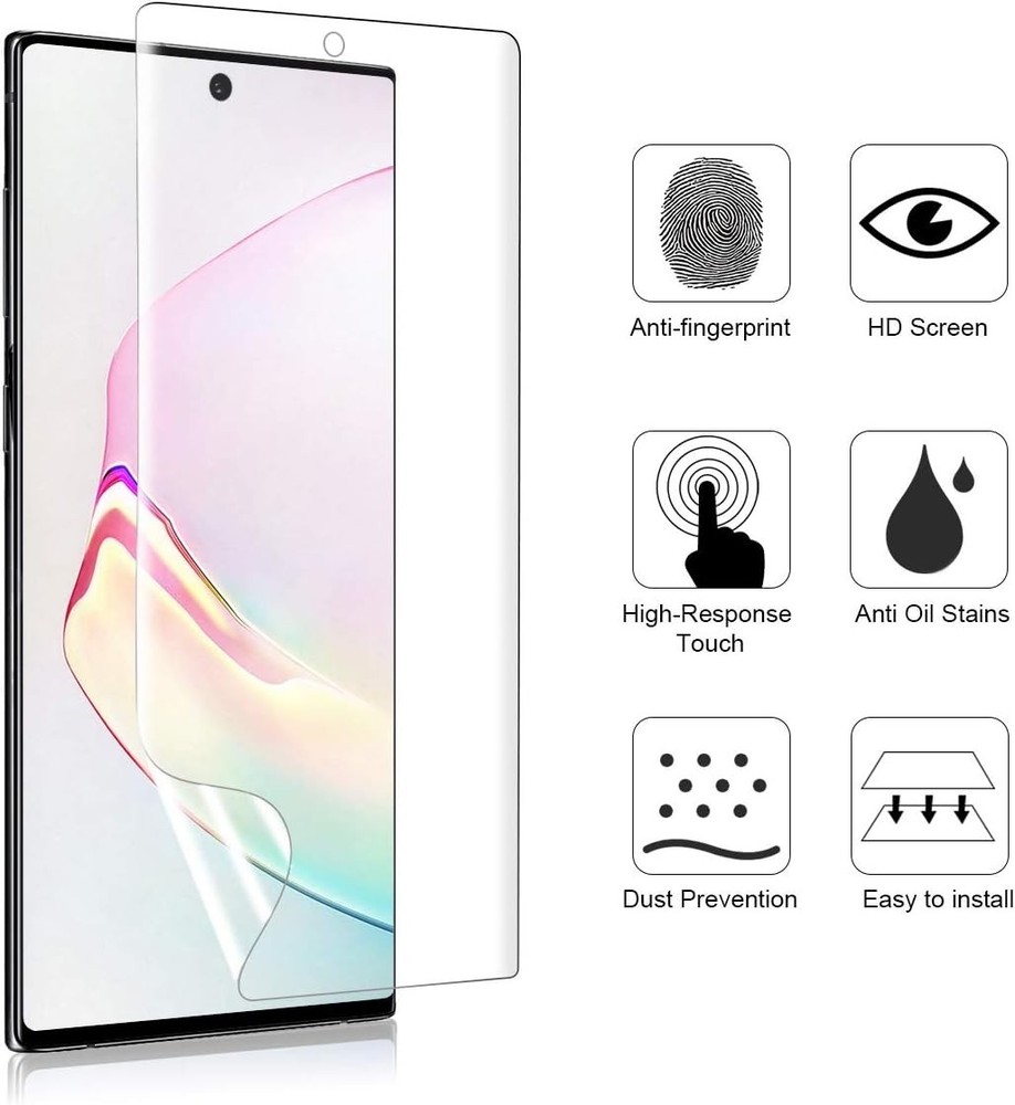 3 PACK Samsung Galaxy Note 10+ Plus Screen Protector HD Clear Case Friendly
