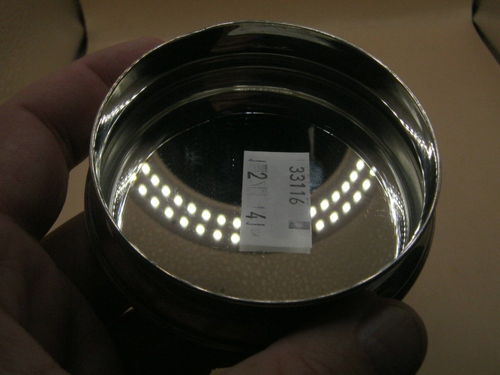 Birmingham 1977 Sterling Silver Mirrored Powder Jar - Large Example